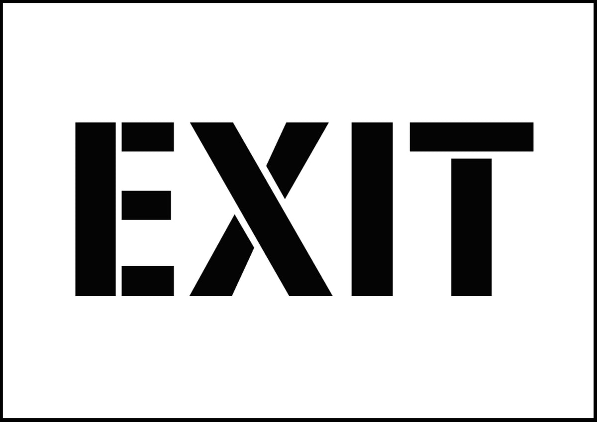 Exit Sign Stencils – Personalised Stencils